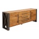 Buffet 2 portes + 3 tiroirs bois de chêne et acier peint - Varna